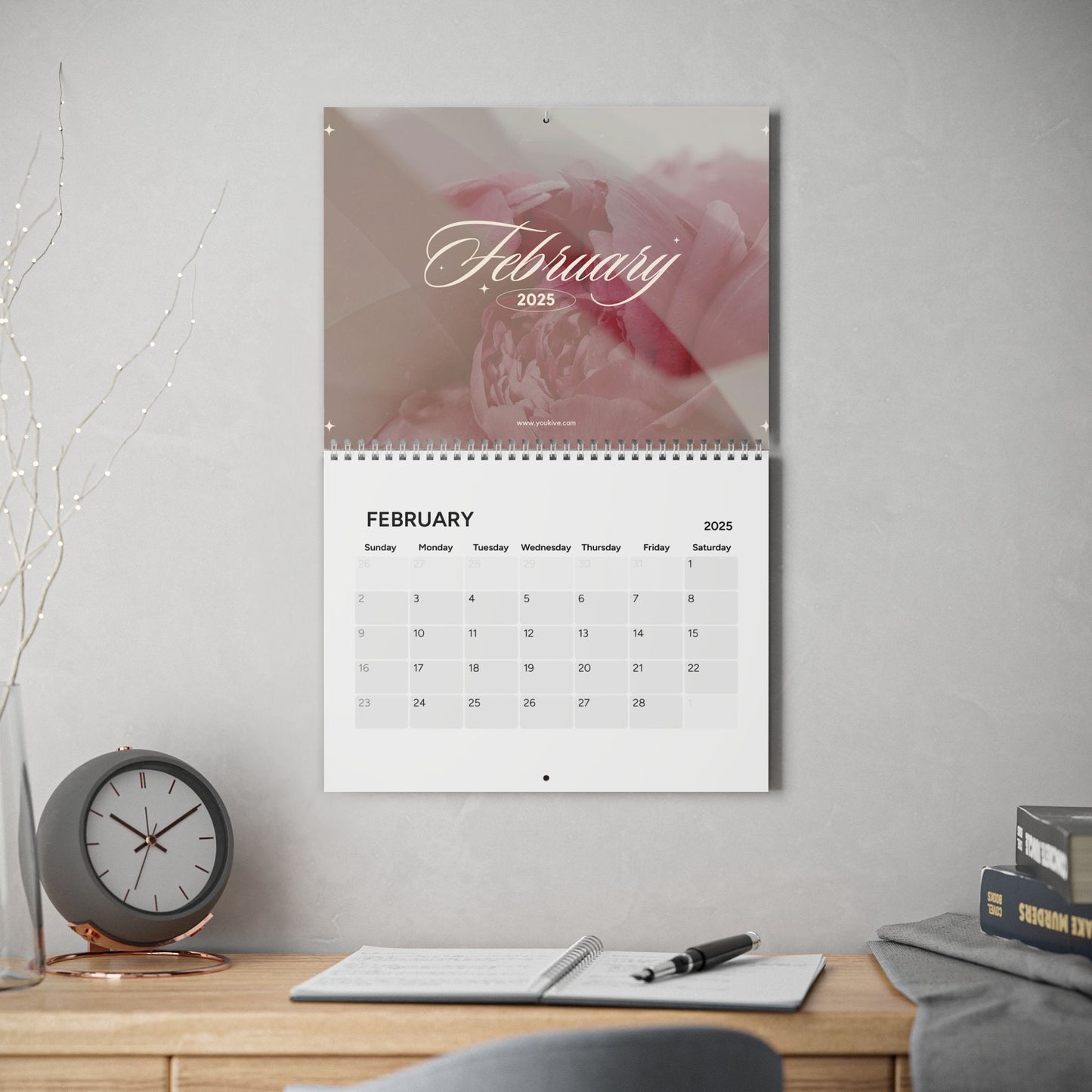 Elegant 2025 Wall Calendar